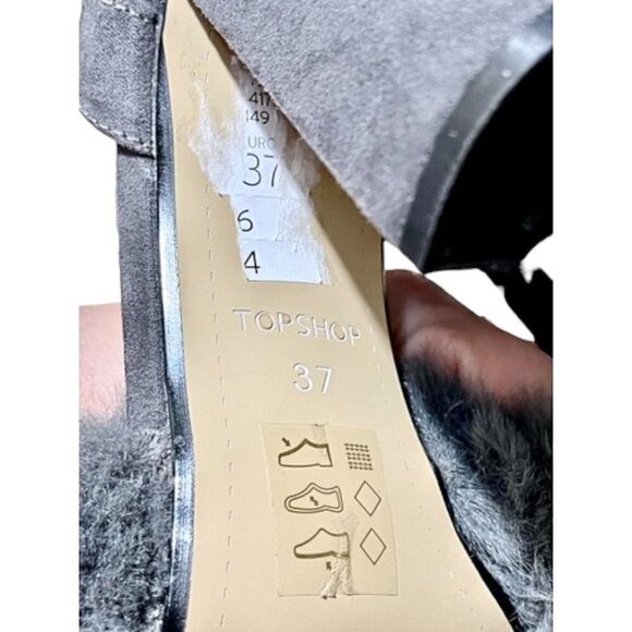 TOPSHOP faux fur sandal heels size US 6.5 - Picture 2 of 5